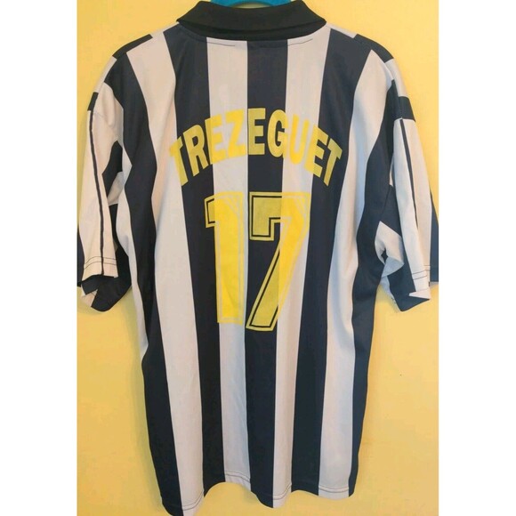 Vtg Juventus Football Soccer Trezeguet Jersey Sky Sport Futbol Italia FC Sz XL - Picture 10 of 11